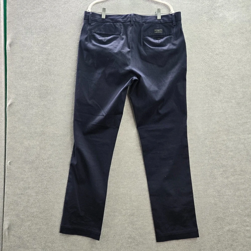 Banana Republic Men Pants 35x32 Blue Fulton Chino Straight Mid Rise READ